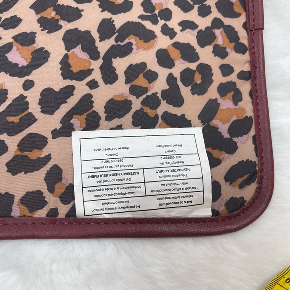 Nicole Miller N.Y. Fold Open Cosmetic Travel Bag Maroon - Picture 9 of 9